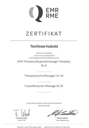 EMR-RME Zertifikat